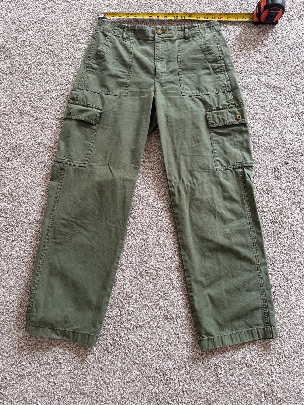 Vintage J. Crew Olive Green Cargo Pants